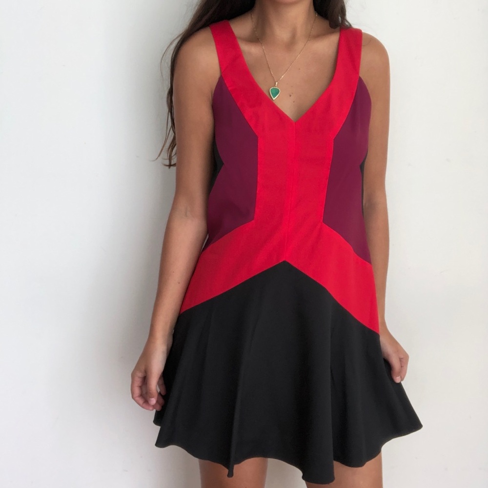 NWT JayGodfrey color blocked mini dress 4